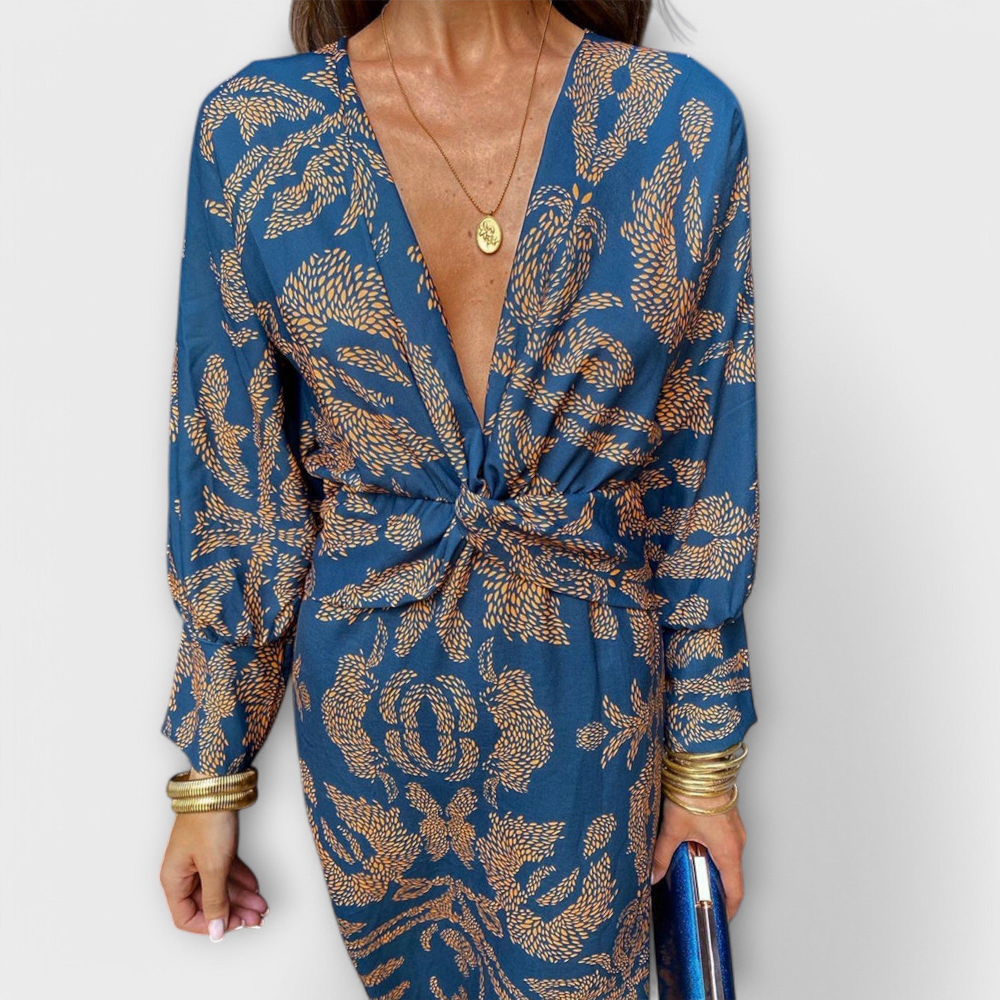 Oriana - Rochie elegantă cu mâneci lungi