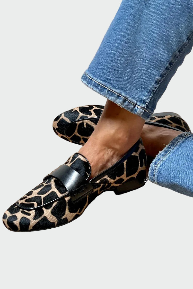 Karolína Sofisticată Mocasini cu Detalii Leoparzi