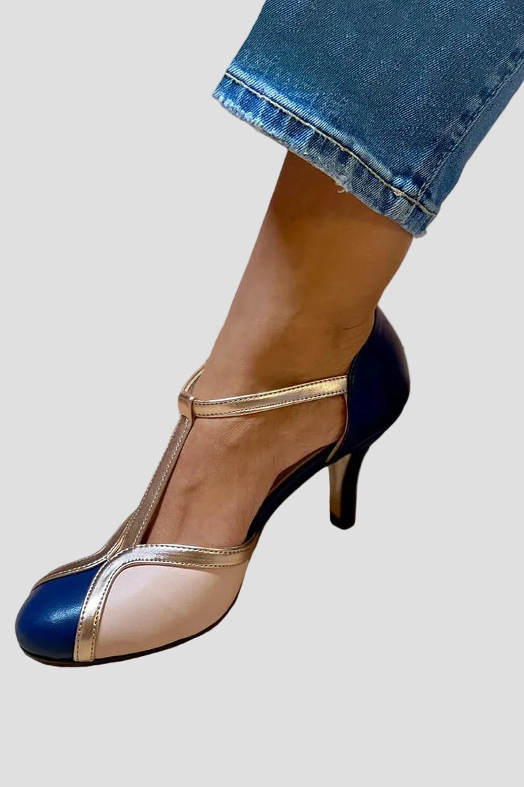 Aria - Pantofi retro cu toc T-bar
