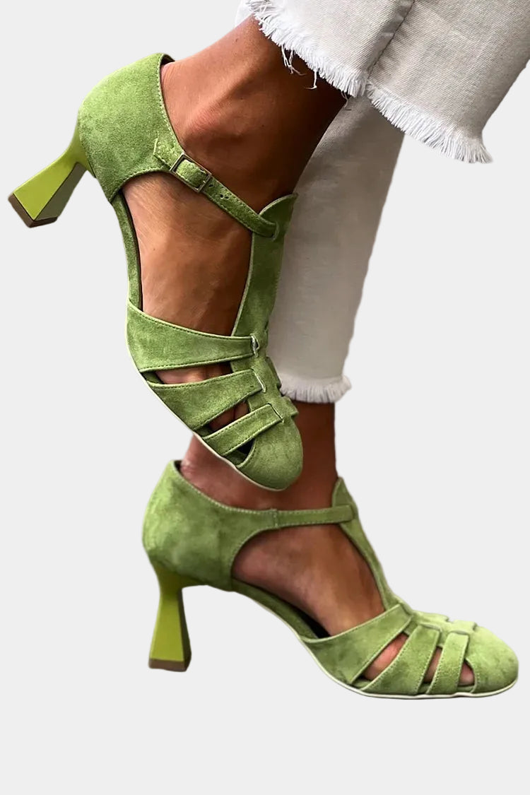 Aria - Sandal elegant cu toc mediu