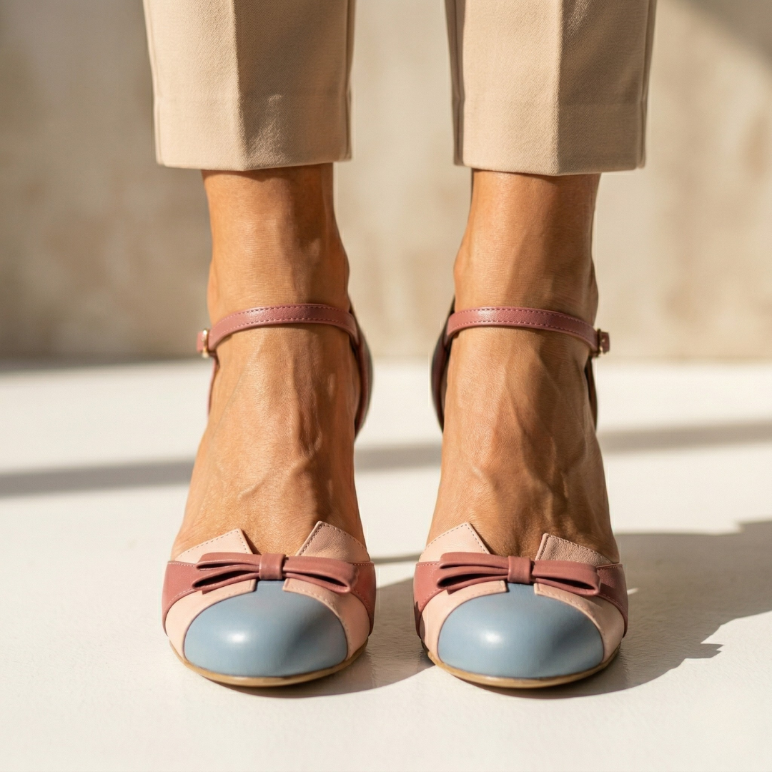 Élise - Pantofi cu toc din piele confortabili