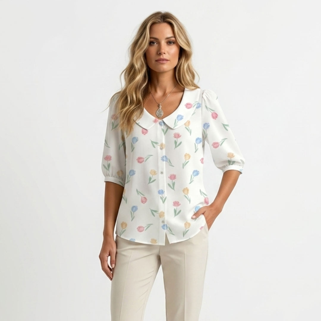 Andrea - Bluză cu flori