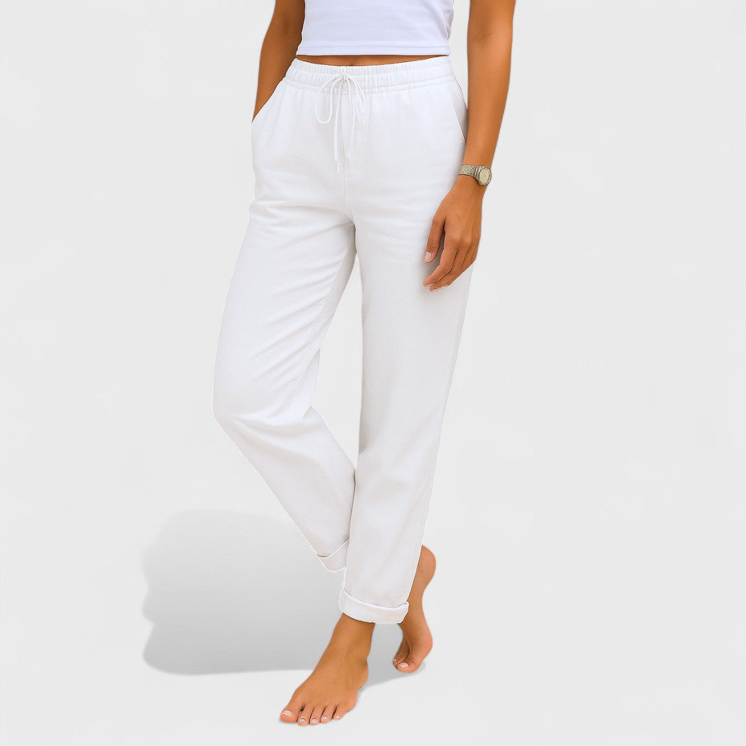 Klara - Pantaloni din in elastic
