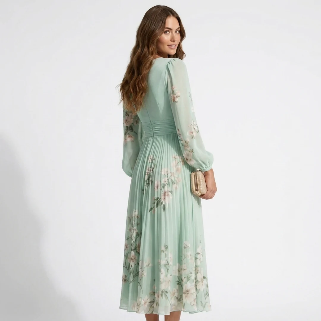 Viorel – Rochie Midi Florală de o Eleganță Primăvăratecă