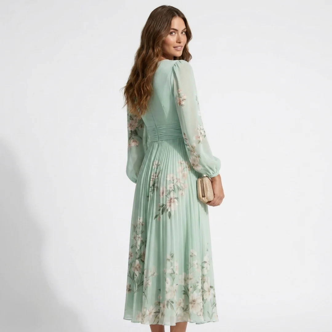 Viorel – Rochie Midi Florală de o Eleganță Primăvăratecă