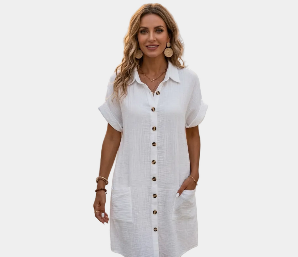 Andréa - Rochie proaspătă cu volane