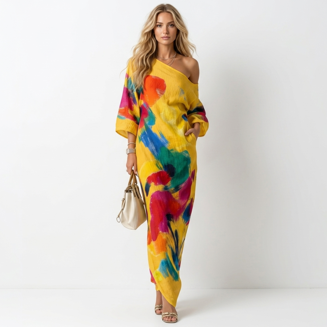 Doina - Rochie artistică cu un umăr