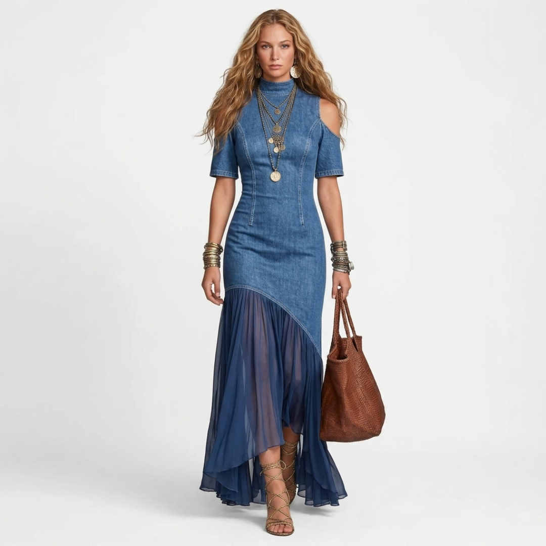 Sorina - Rochie lungă din denim