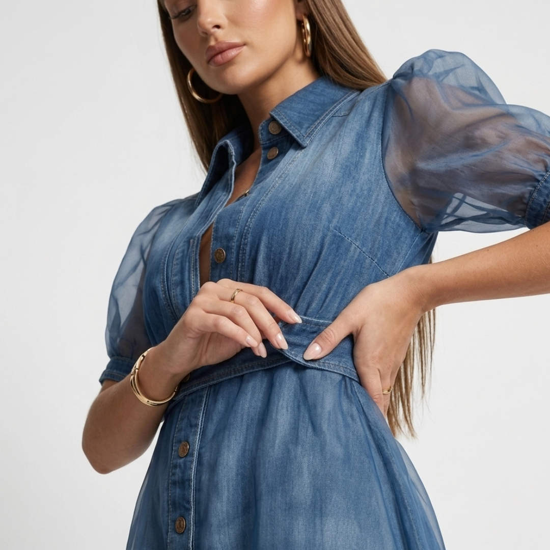 Andra - Rochie în stil denim