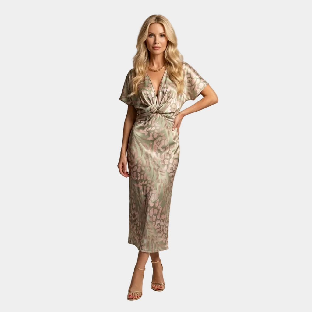 Alba - Rochie midi de culoare cupru