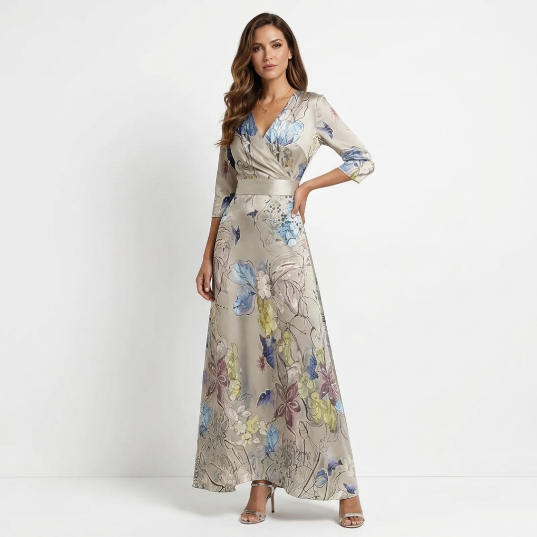 Calla - Rochie Maxi Florală Elegantă