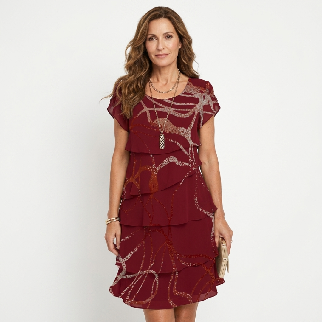 Monica - Rochie Elegantă cu Volane