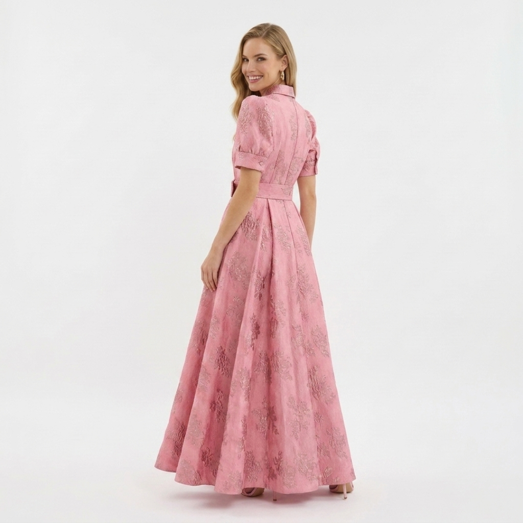 Eliza - Rochie bufantă cu mânecă scurtă
