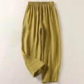 Daria - Pantalon Fluid din Bumbac și In