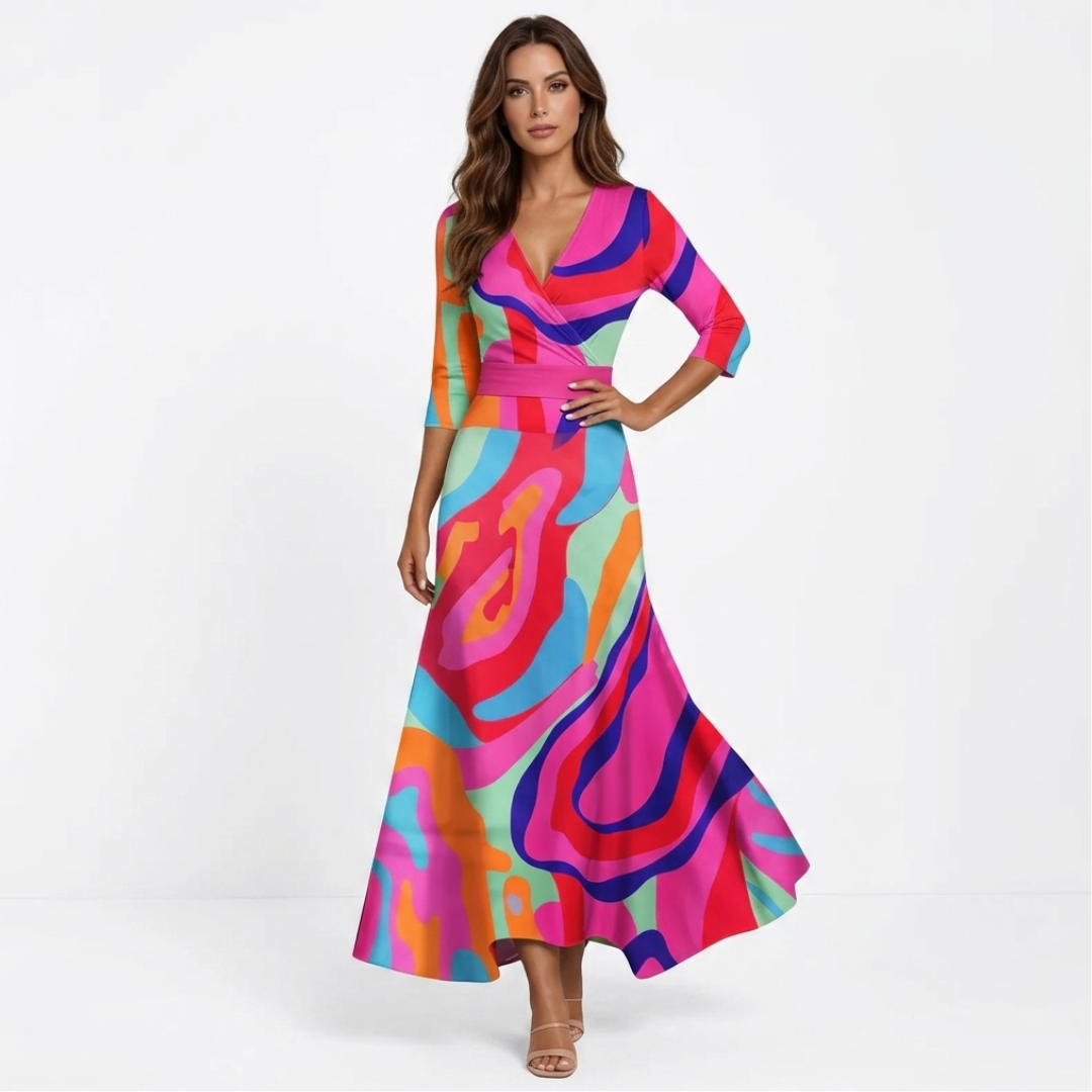 Calla - Rochie Maxi Florală Elegantă