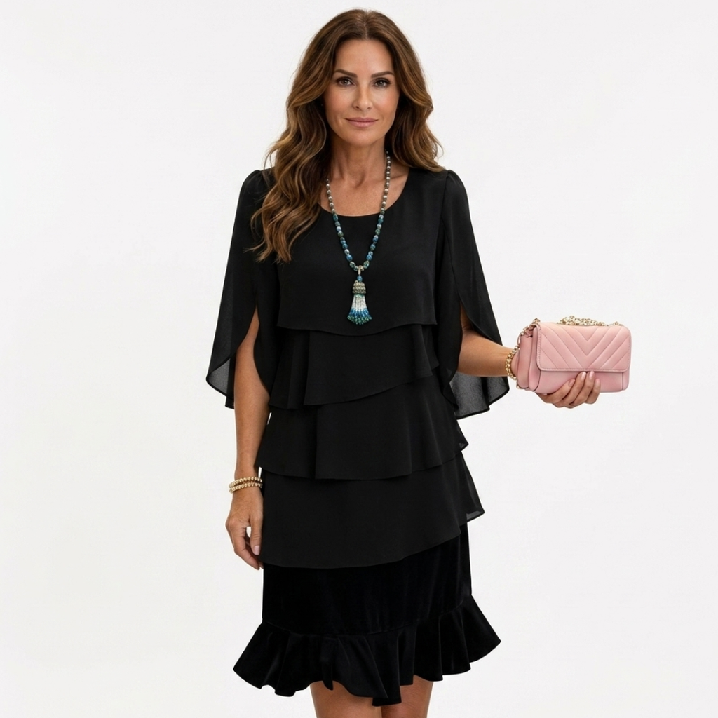 Patricia - Rochie Elegantă de Confort cu Cusături