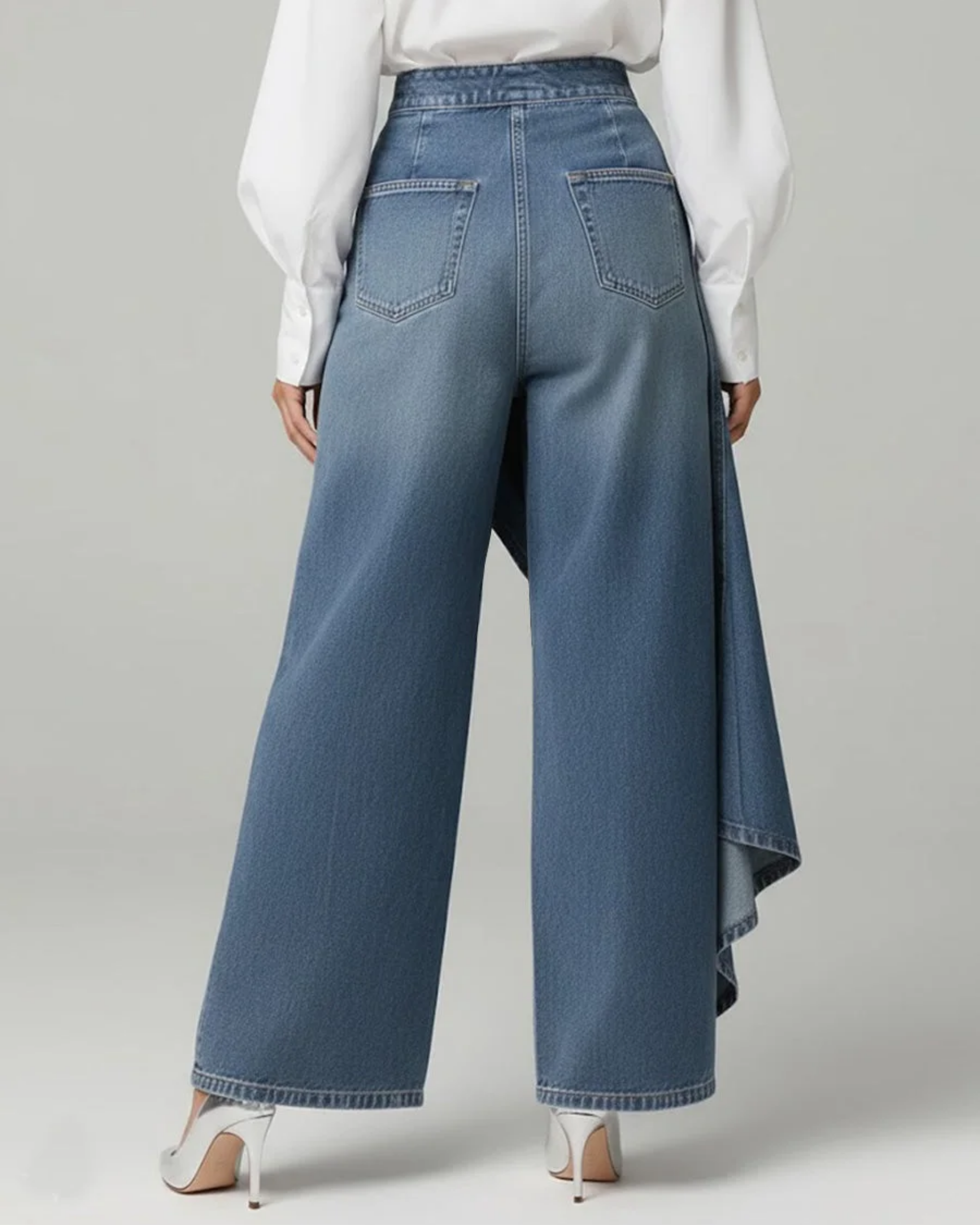 Audrey™ | Pantaloni din denim cu nod