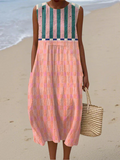 Rochie Midi Pastel Rayată Lily™