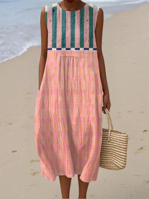 Rochie Midi Pastel Rayată Lily™