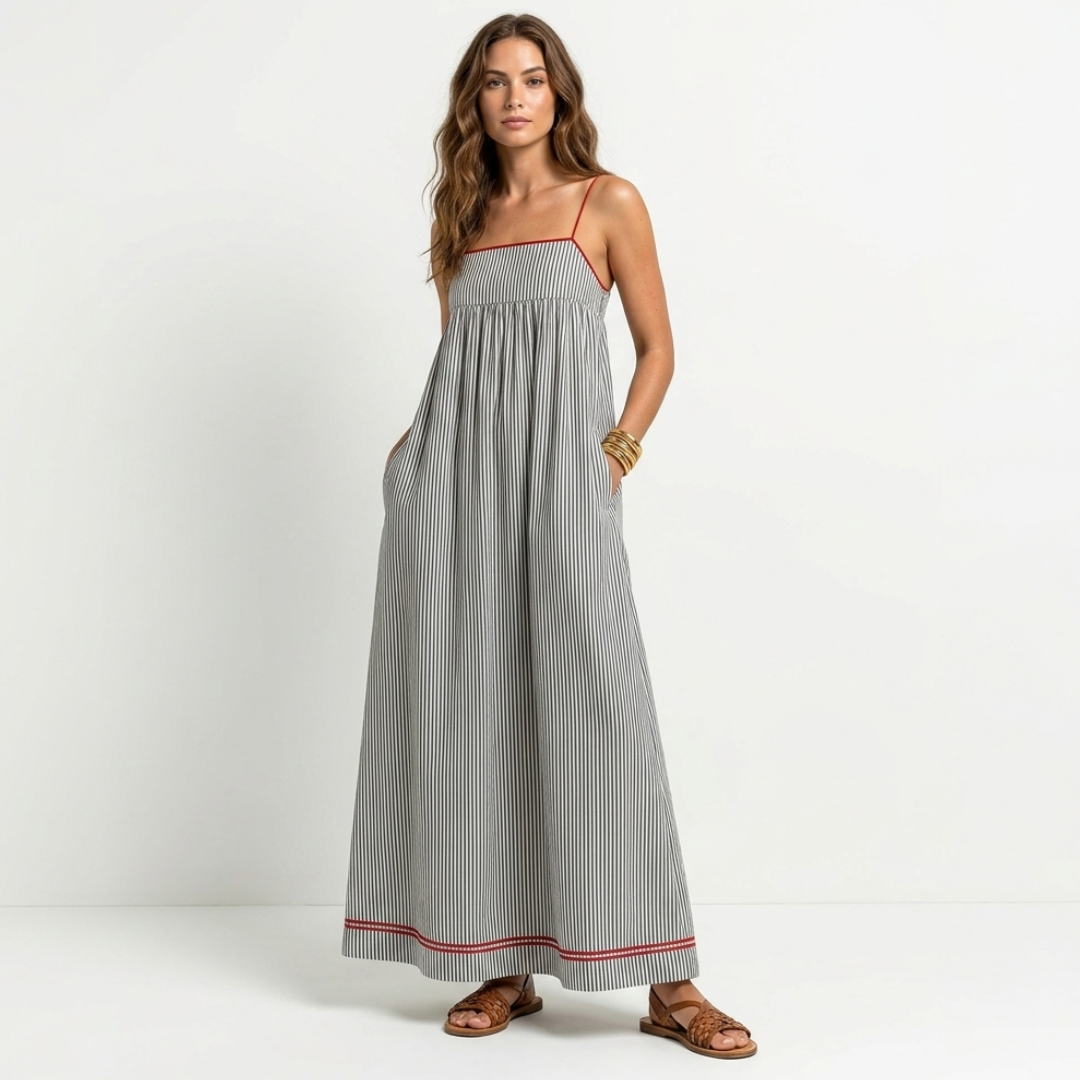 Isabela - Rochie Maxi cu Dungi