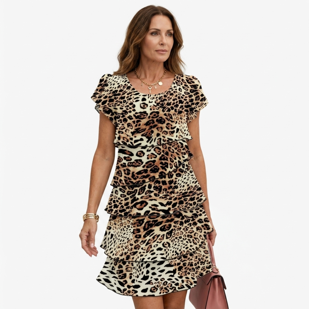 Angela - Rochie Elegantă cu Dungi