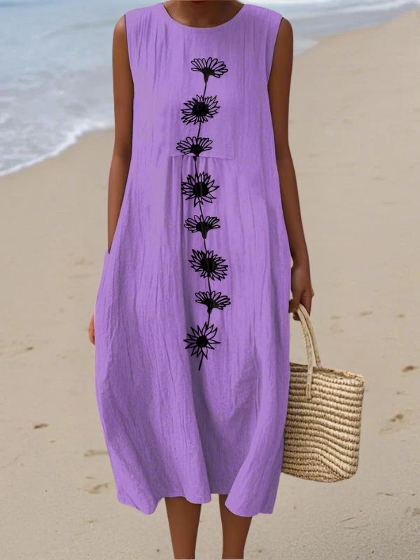 Rochie Midi Emma™ Violet Bloom