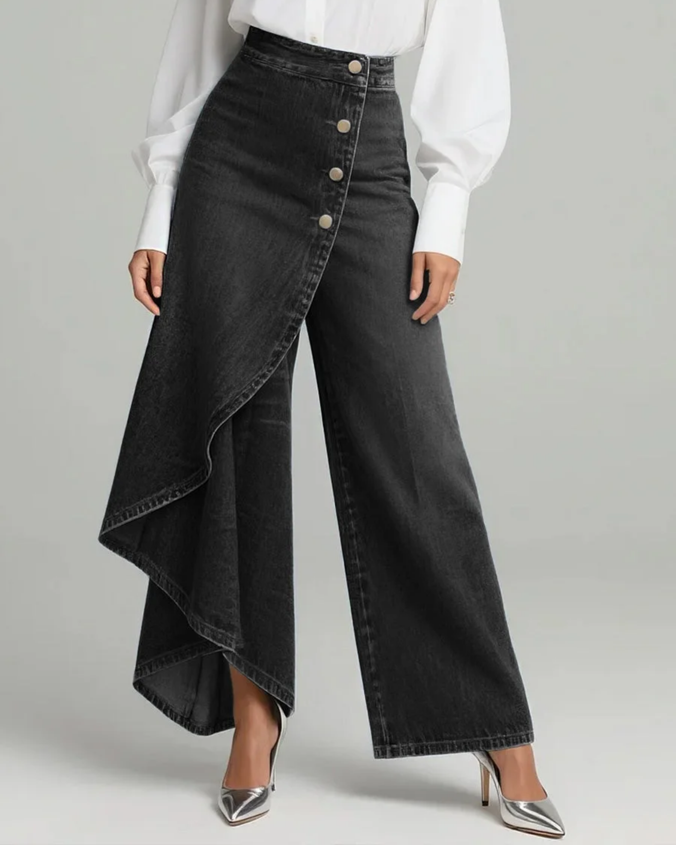 Audrey™ | Pantaloni din denim cu nod