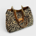 Geantă din Pânză cu Model Leopard