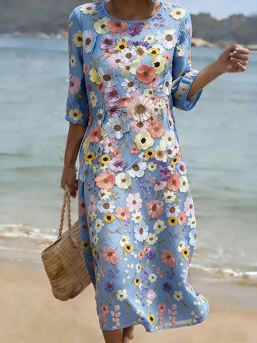 Melissa | Rochie Midi Confortabilă și Elegantă
