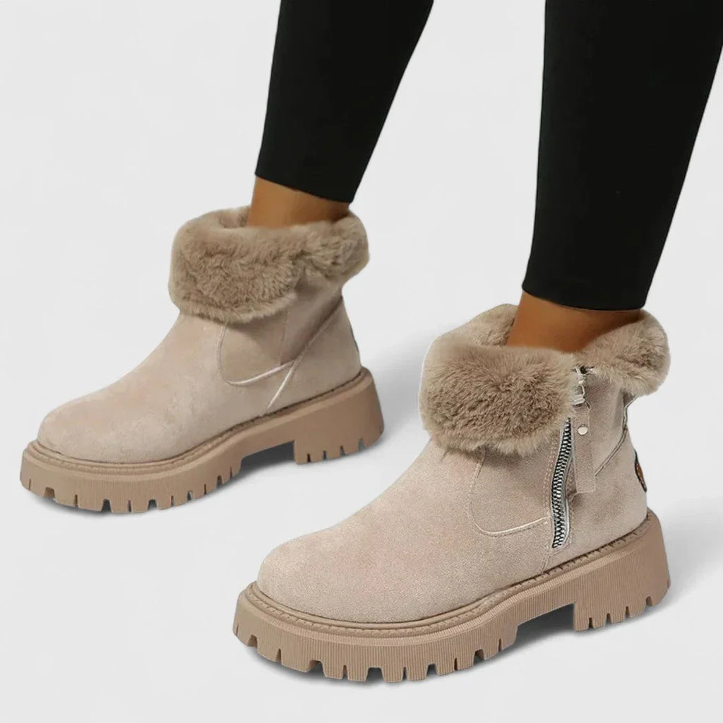 Irină - Botine confortabile și călduroase cu căptușeală moale pentru eleganță zilnică