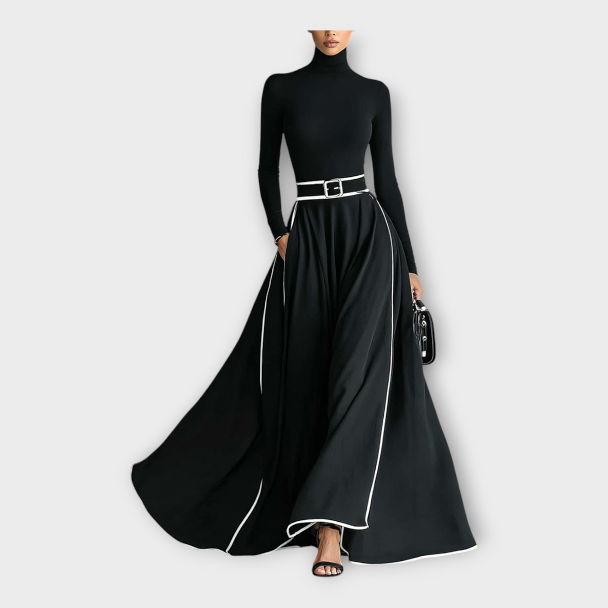 Rochie lungă cu finețe minimală