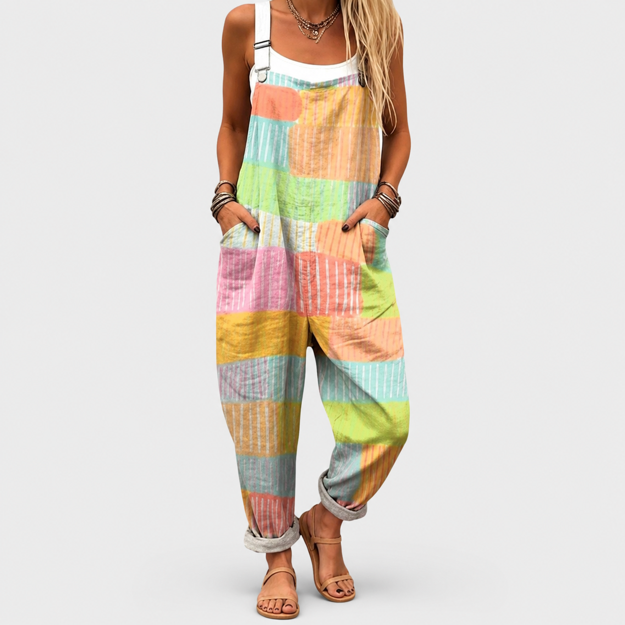 Salopetă Patchwork Pastel Comfort