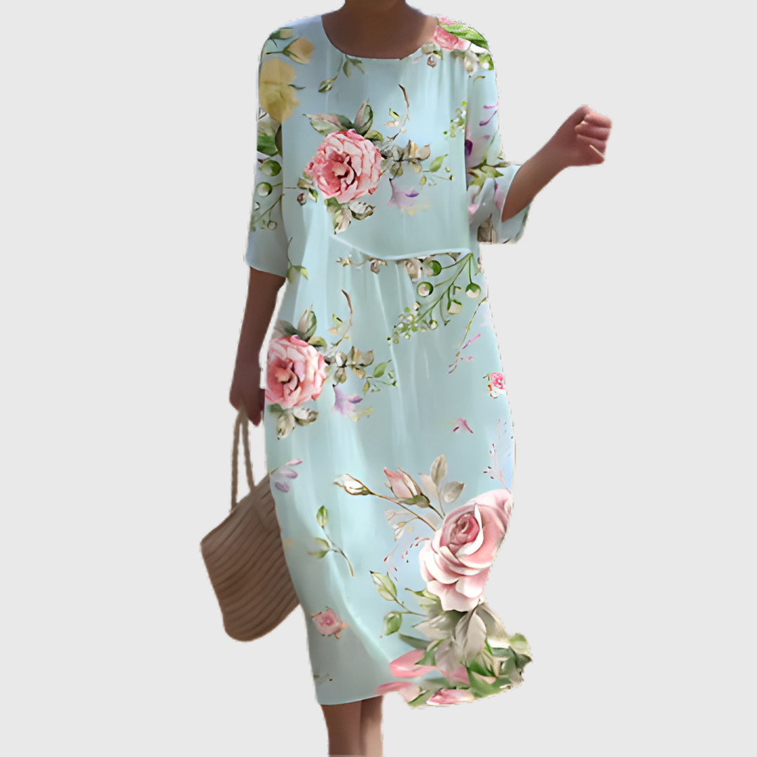 Rochie lungă fluidă, elegantă și confortabilă