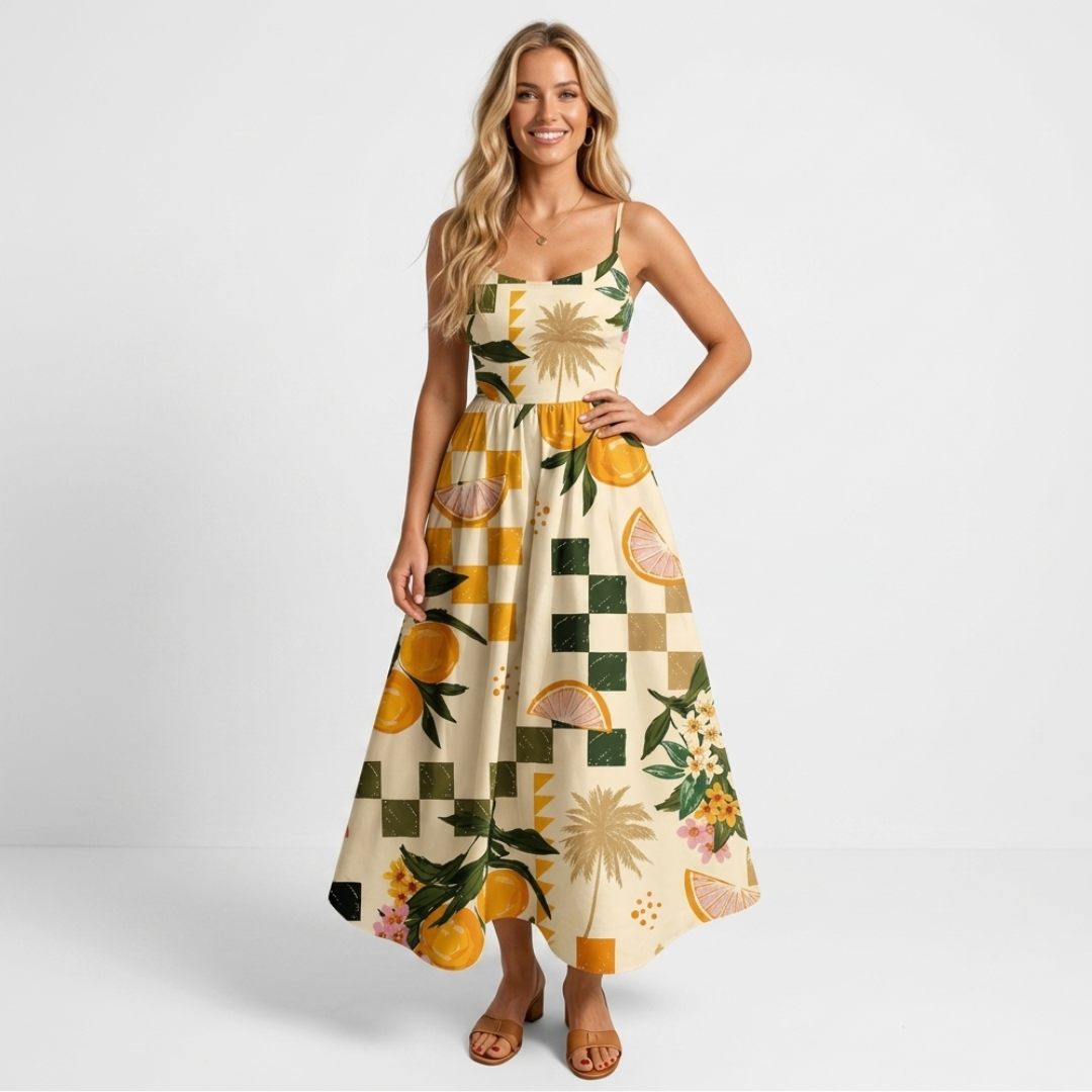 Cilie | Rochie midi cu model