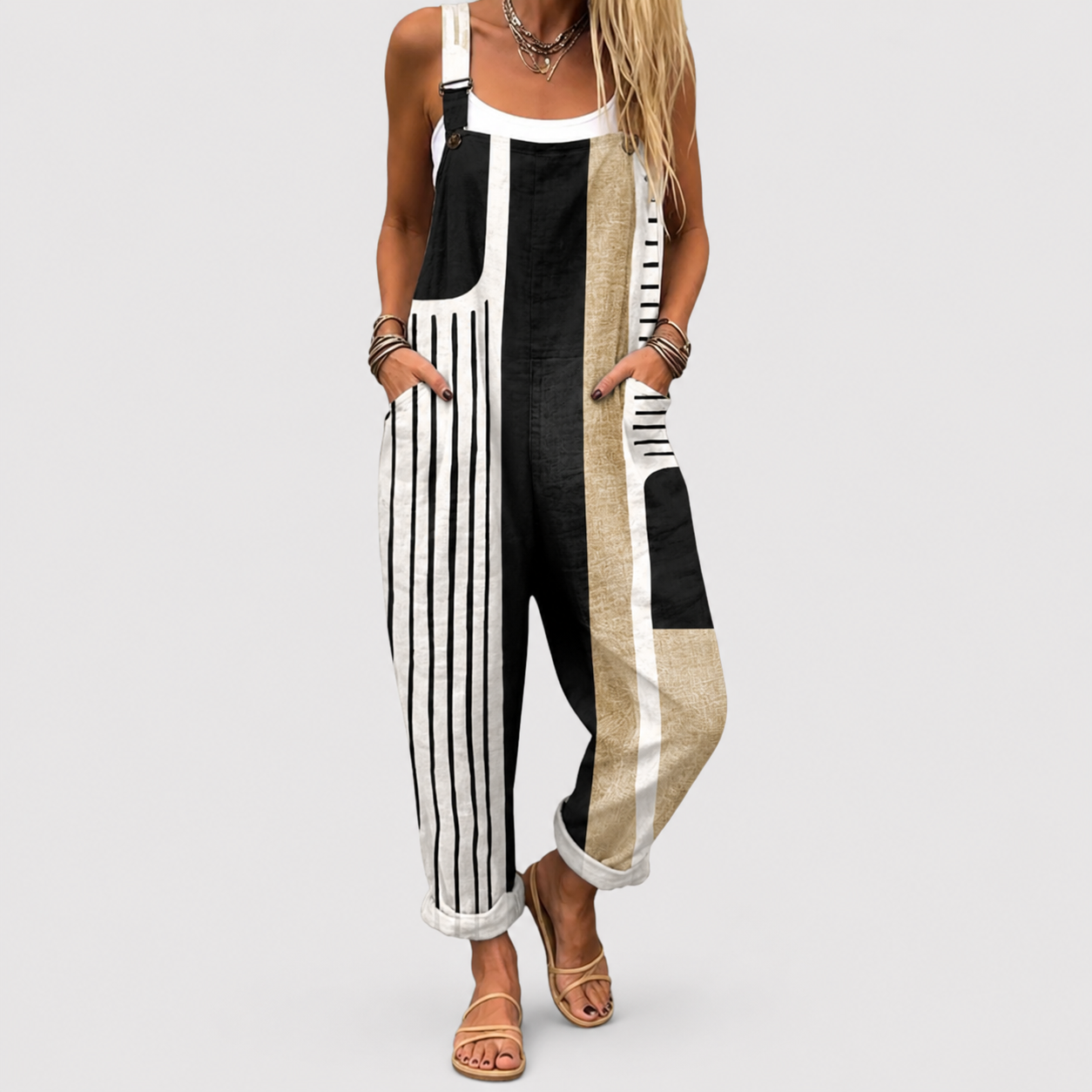 Salopetă Modernă Patchwork Comfort