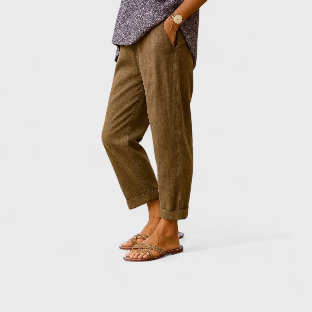 Odýlie - Pantaloni de vară din in și bumbac