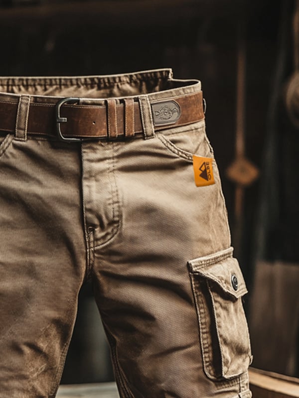 Vlad - Pantaloni scurți cargo retro cu multiple buzunare
