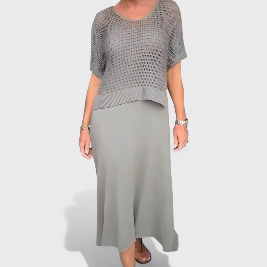Claudia - Rochie de Vară cu Top Tricotat