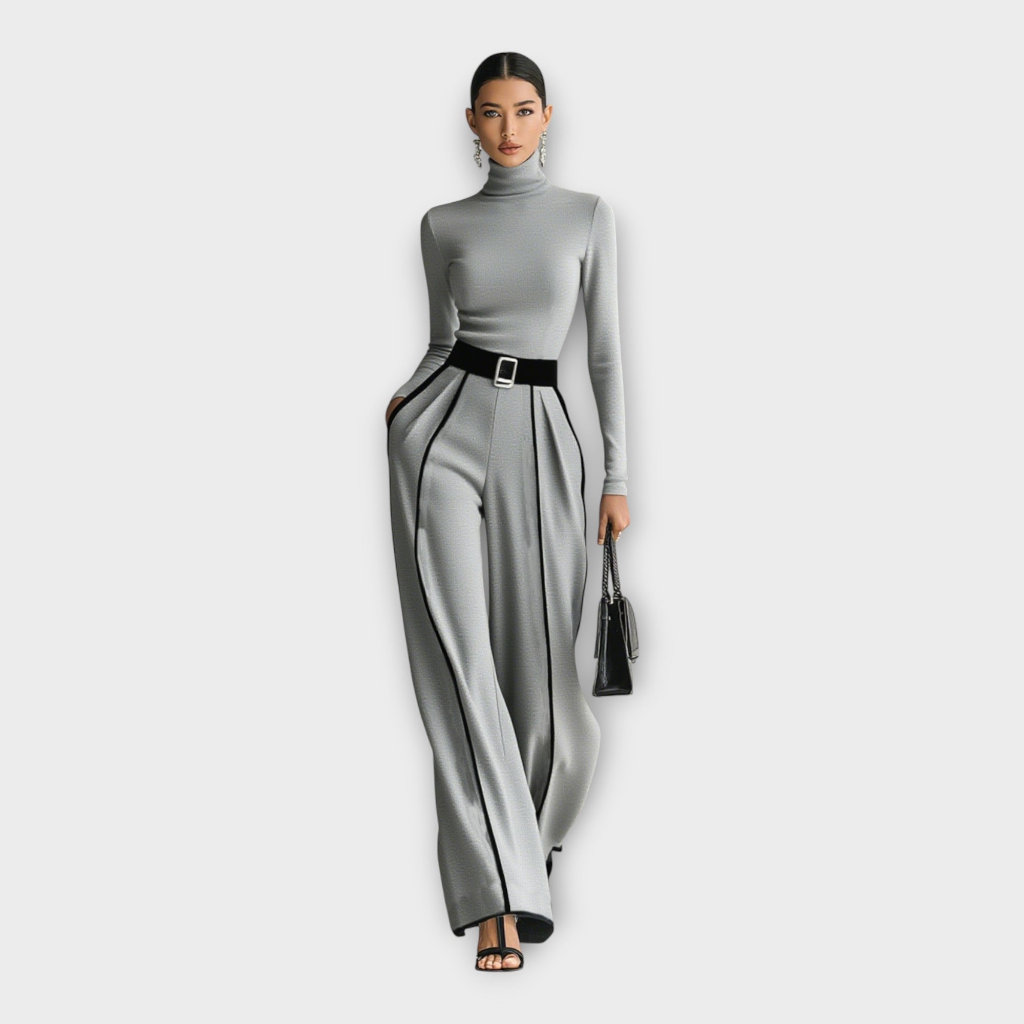 Salopetă elegantă cu estetică minimalistă