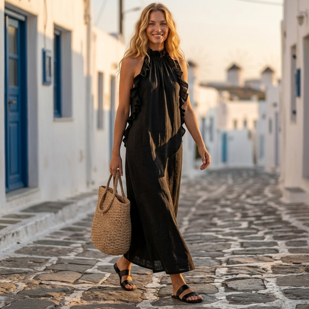 Aurelia - Rochie Maxi Boemă cu Volane