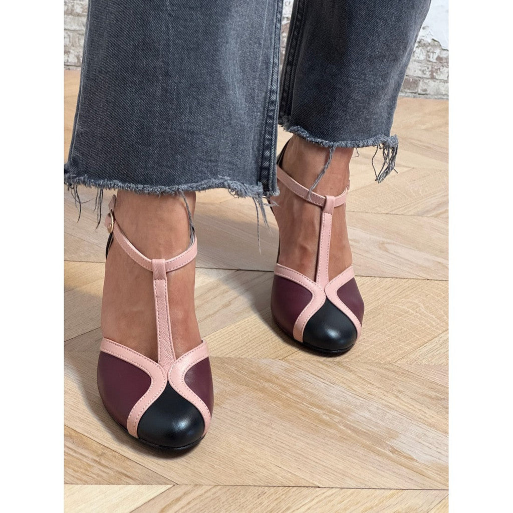 Aria - Pantofi retro cu toc T-bar