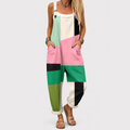 Salopetă Moale Color Block cu Stil Modern