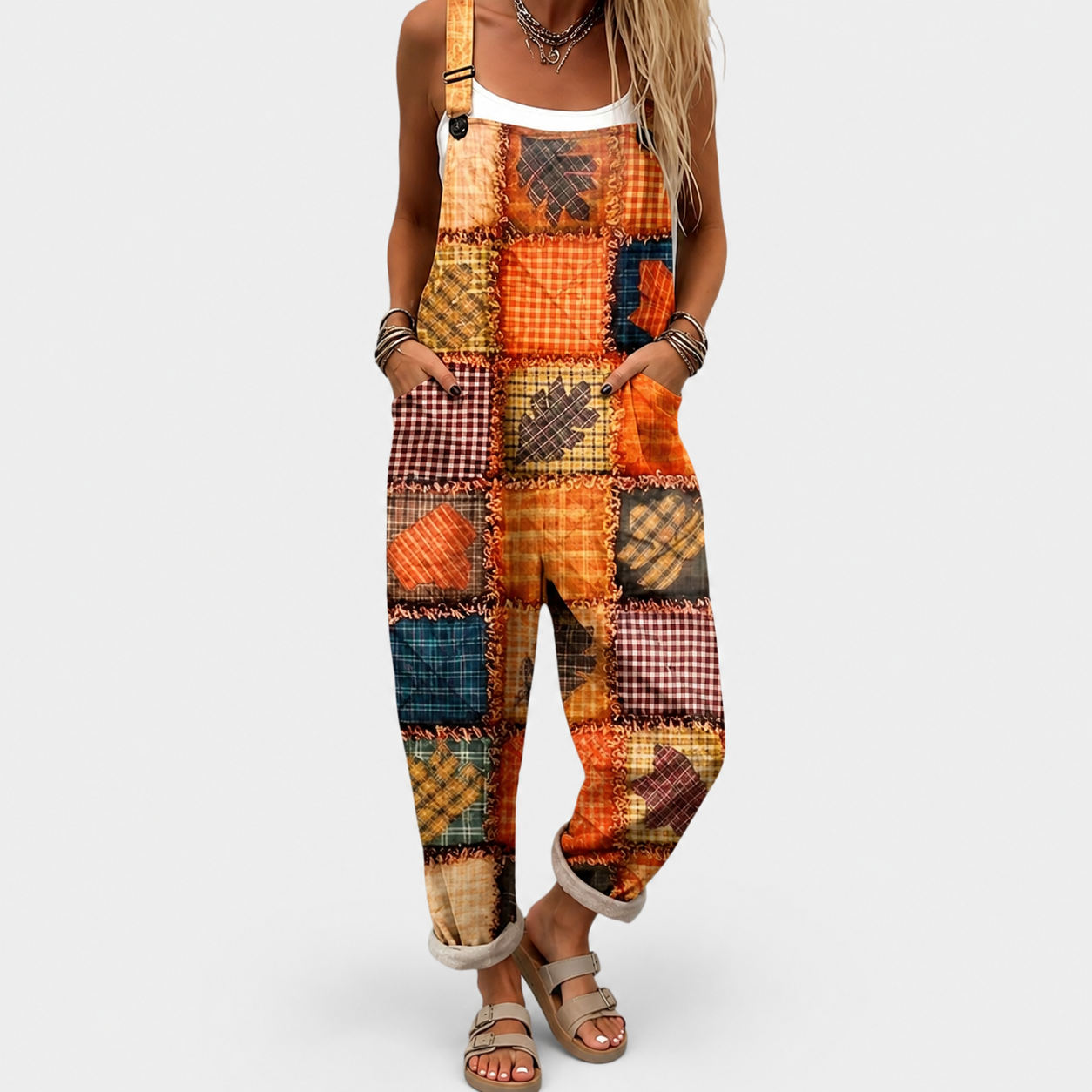 Salopetă Patchwork Rustic