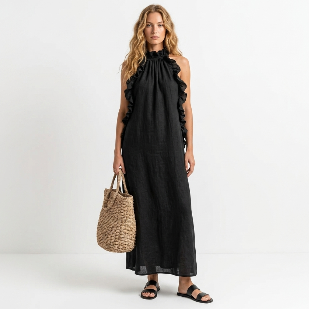Aurelia - Rochie Maxi Boemă cu Volane