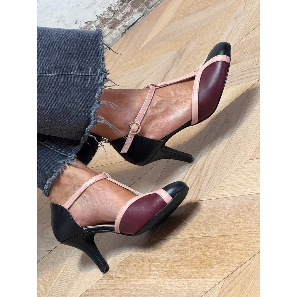 Aria - Pantofi retro cu toc T-bar
