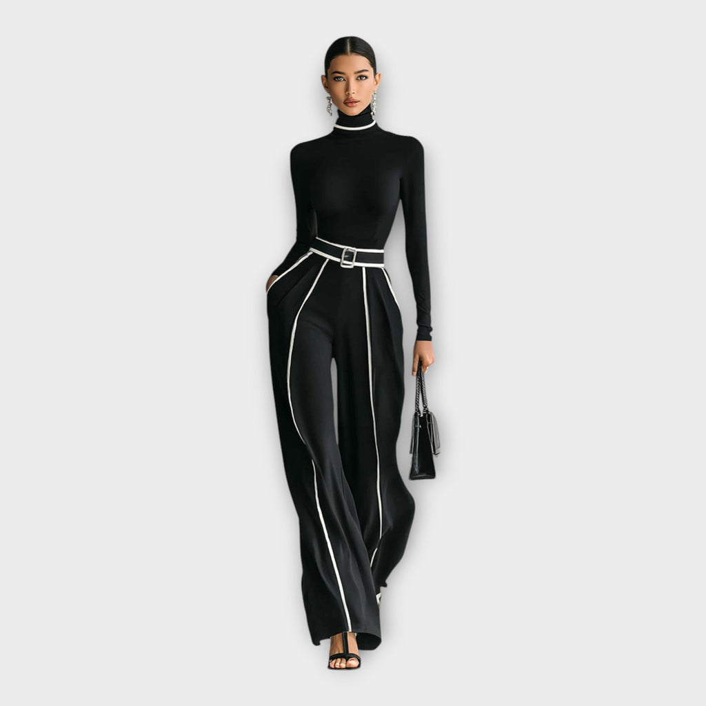 Salopetă elegantă cu estetică minimalistă
