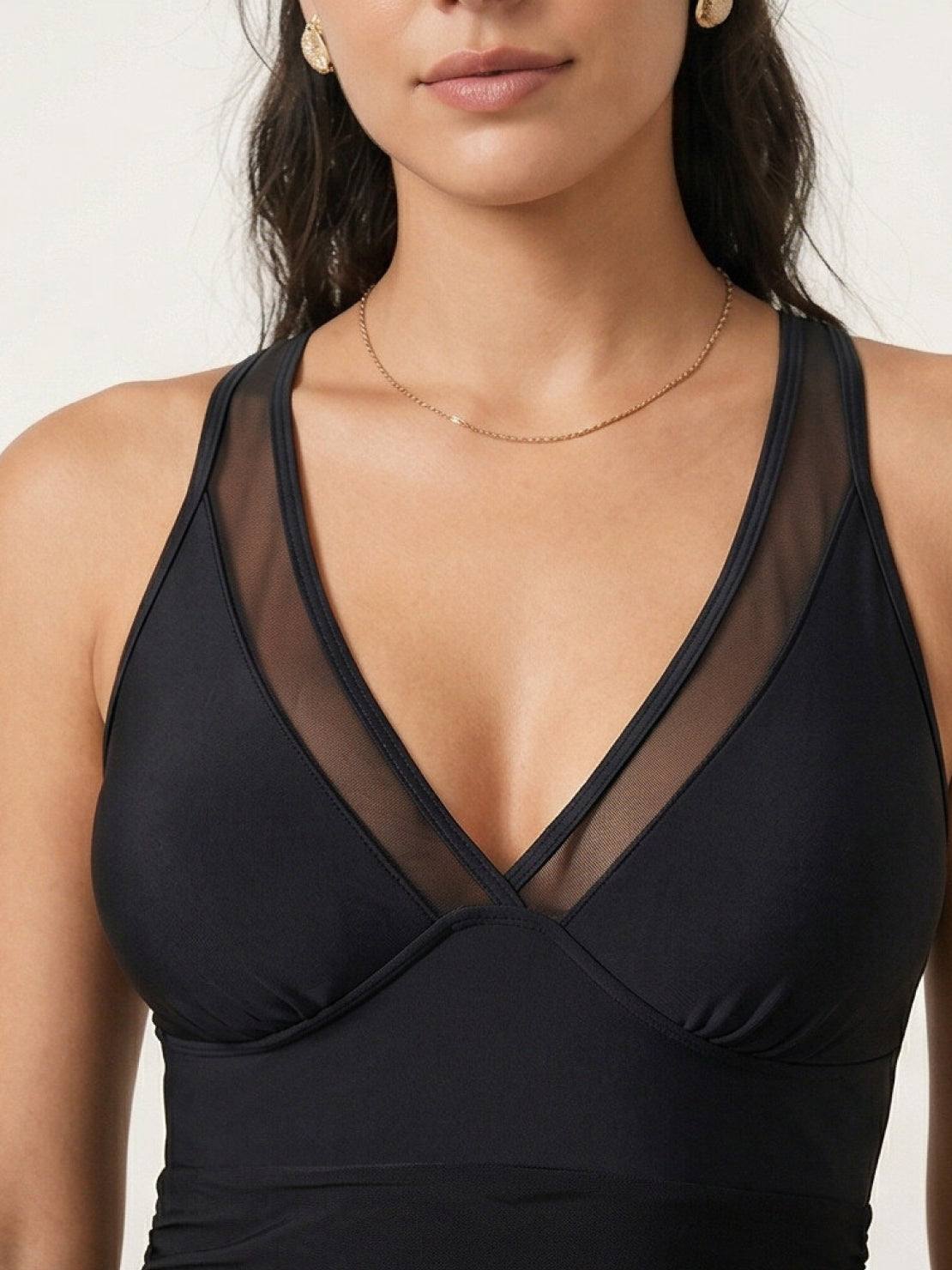Rochie de baie din plasă cu efect de slăbire a taliei