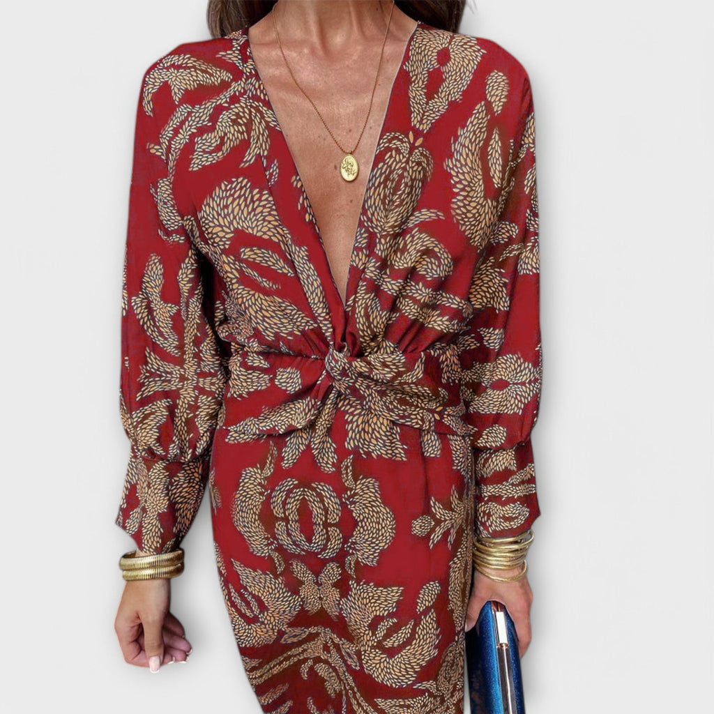 Oriana - Rochie elegantă cu mâneci lungi