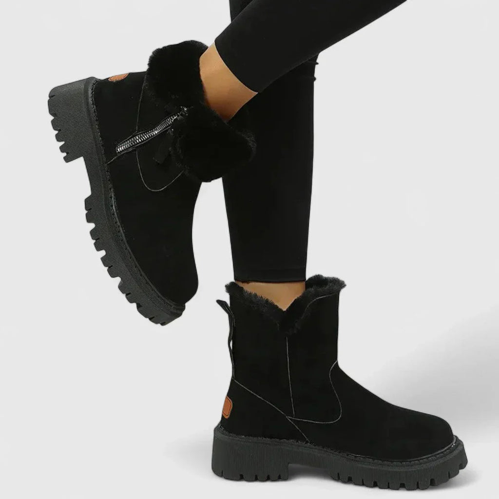 Irină - Botine confortabile și călduroase cu căptușeală moale pentru eleganță zilnică