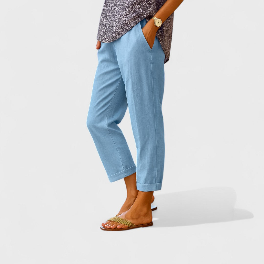 Odýlie - Pantaloni de vară din in și bumbac